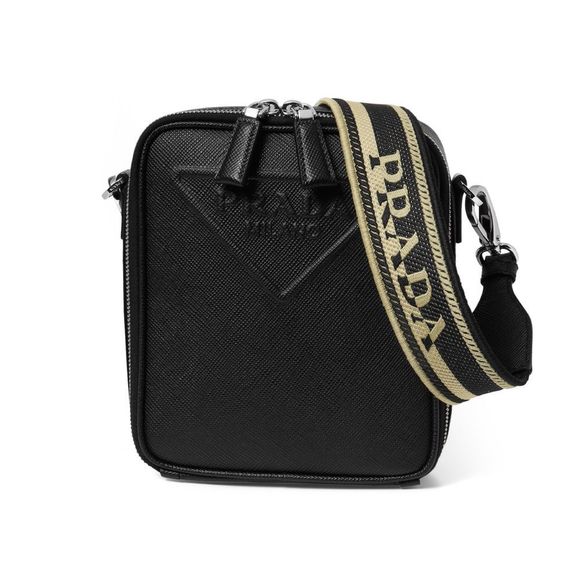 Saint Laurent Lambskin Paris Black Shoulder Bag